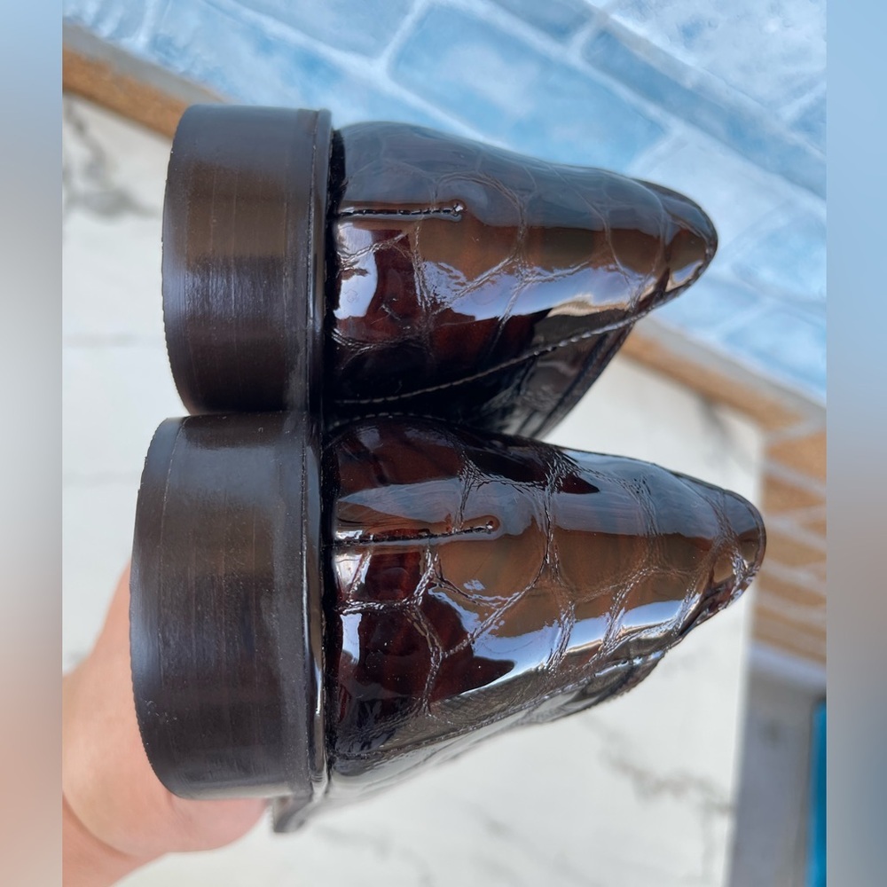 Stuart Weitzman Reptile Print Loafer Size 8 - image 6